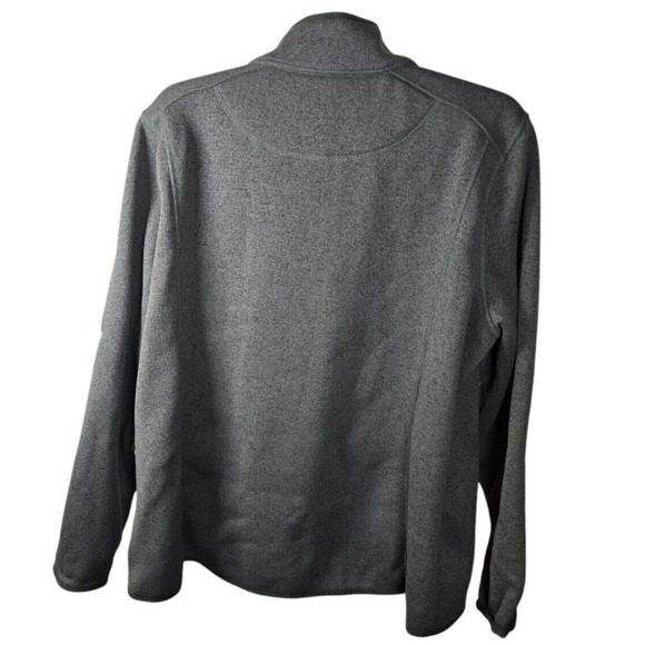 LL Bean Jacket Men's 3X Gray Fleece Full Zip Coat - Picture 5 of 9